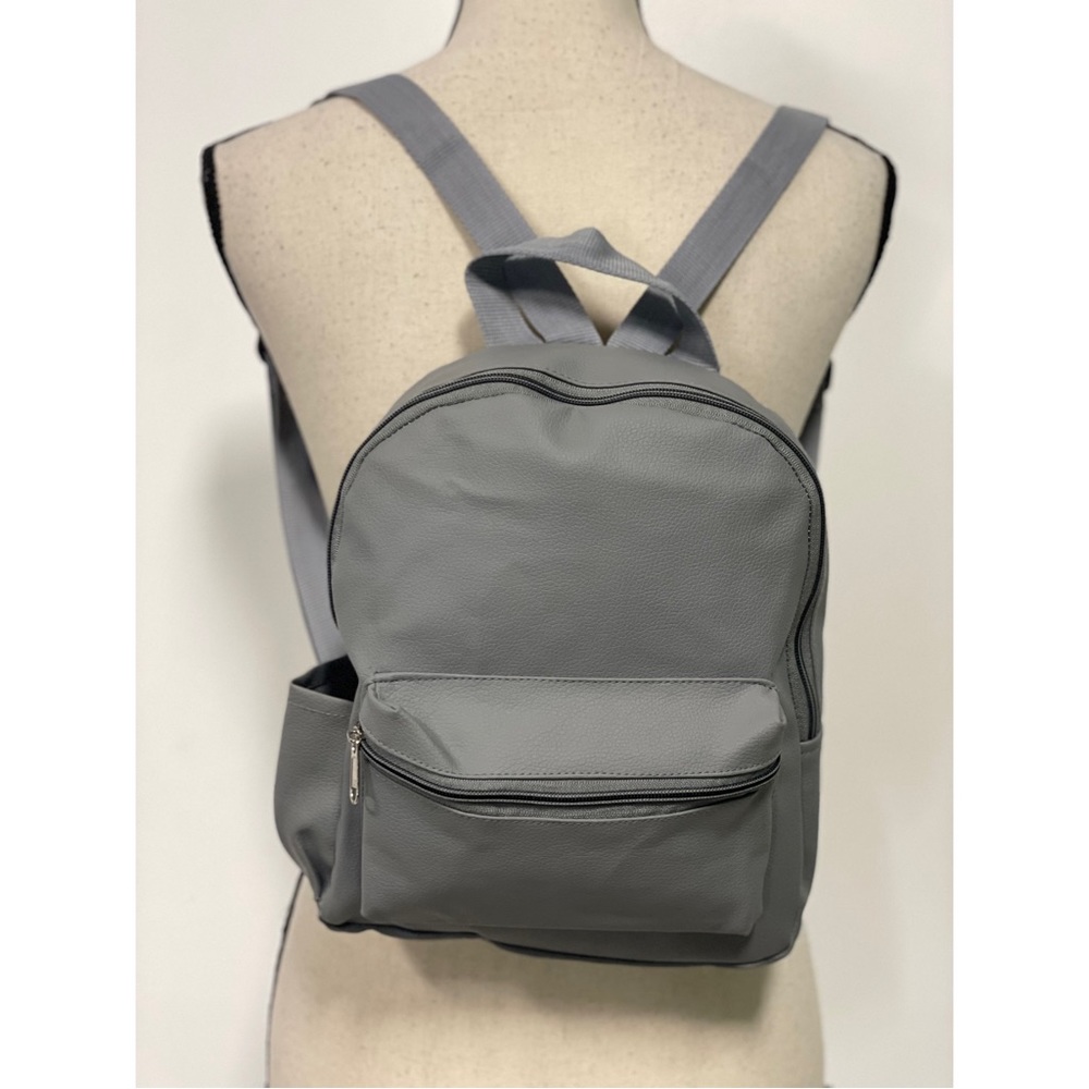 ONI Faux Leather Mini Backpack Grey